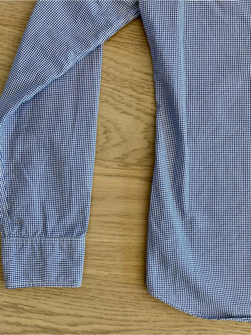 J.Crew Men's Slim Fit Gingham Button Down Shirt Blue White 2-Ply Cotton, size M